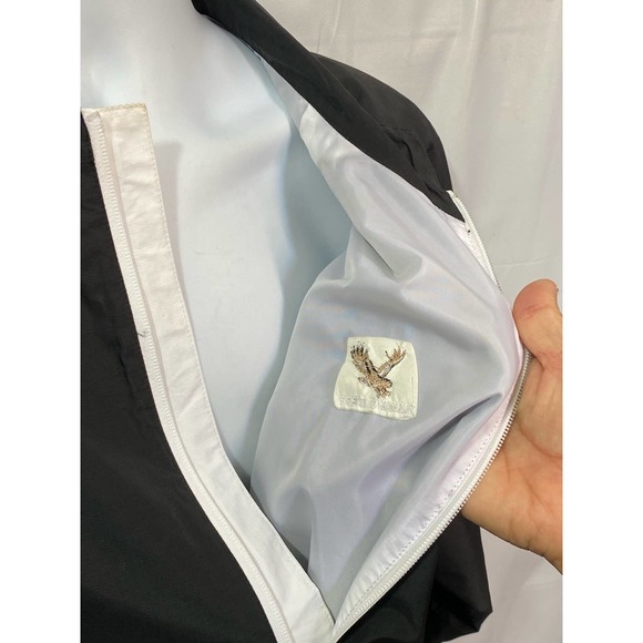 Footjoy Medium Waterproof Long Sleeve Rain Pullover Hawk's Nest Logo Black - Picture 7 of 11